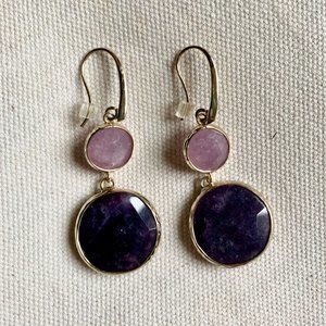 Purple Drop Earrings
